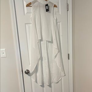 Fashion Nova White High Low Top